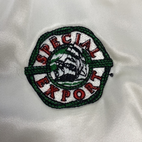 Vintage Special Export Satin Swingster Jacket White Green Size Small RARE - Picture 3 of 8